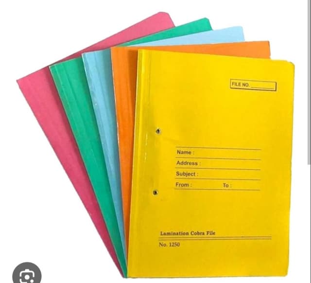 Cobra Spring File HARD Type Multicolored to keep documents safety 12 Pcs Set