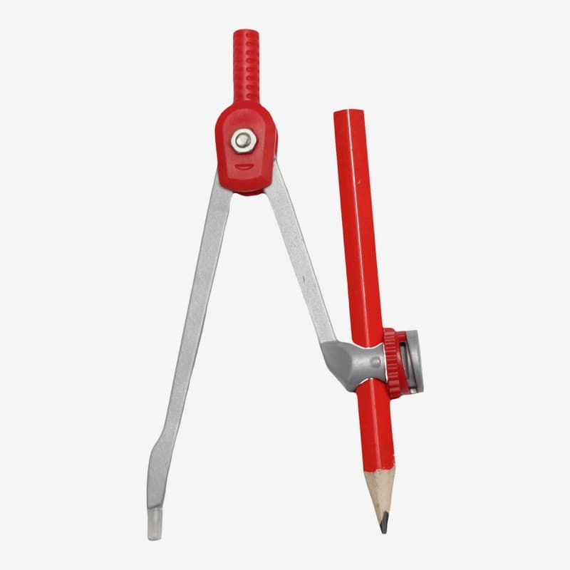 Red Color Radius Compass