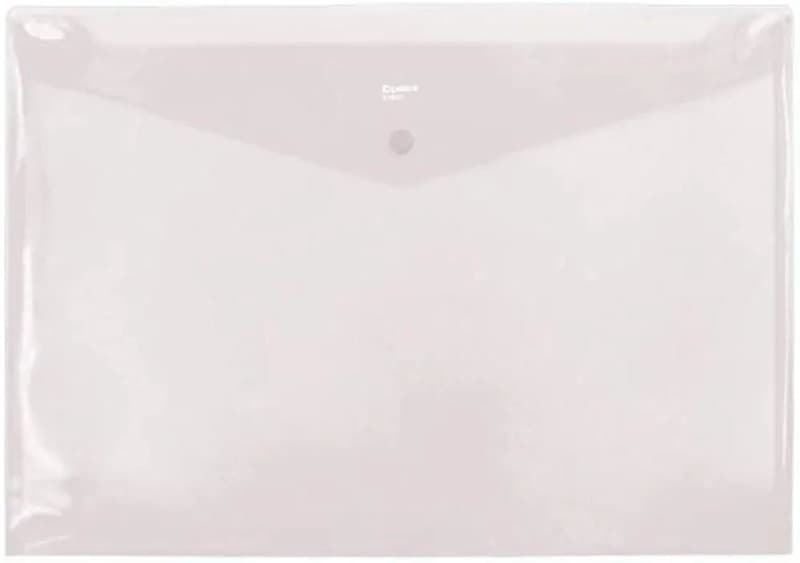 A3 Size Comix A1852 Clear Bag With Button White Color 2 Pcs Set