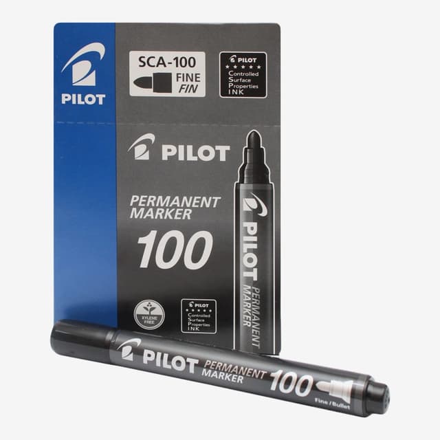 Green Pilot Permanent Marker Pack Of 12 Pcs