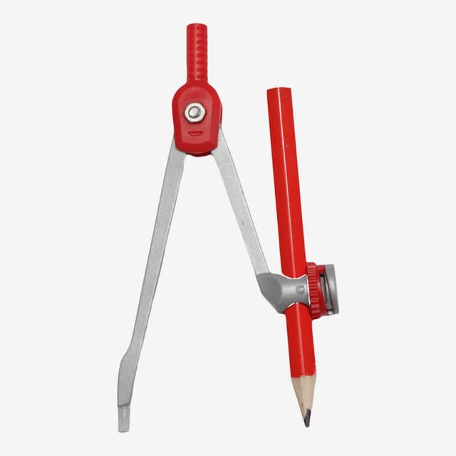 Red Color Radius Compass